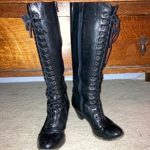 Boots - lace up and zipper